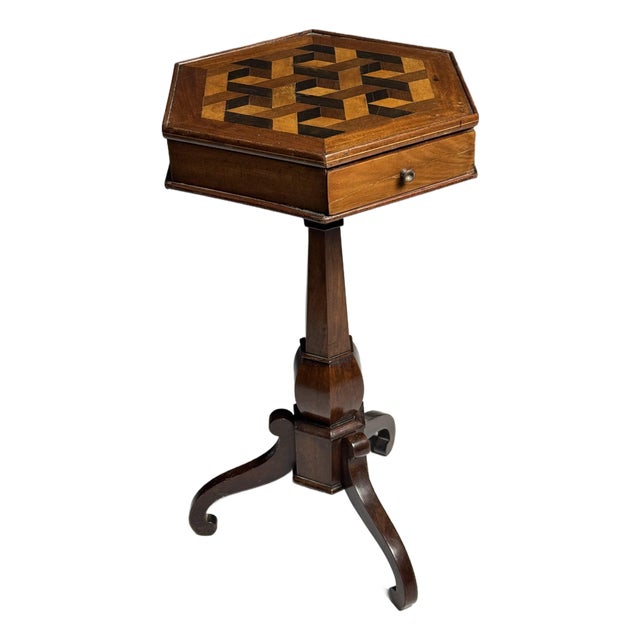 Marquetry Side Table, 1900s For Sale