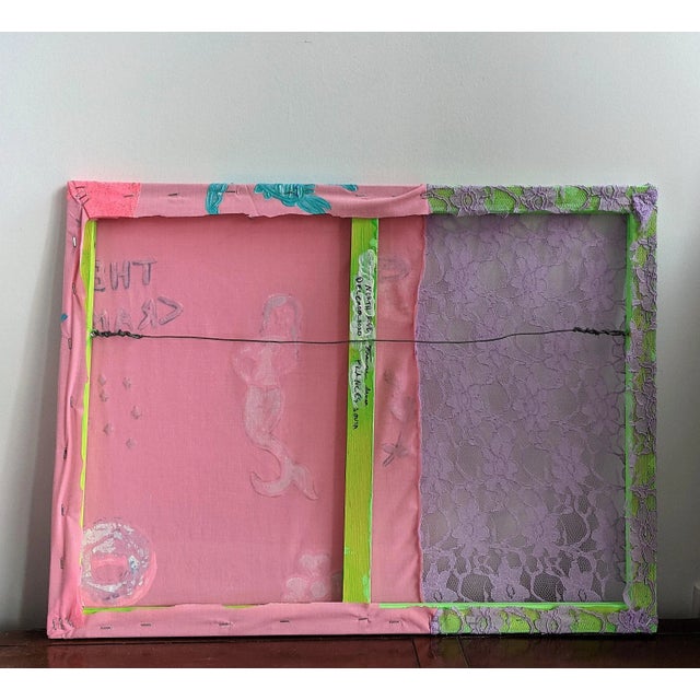 "North Node" Contemporary Abstract Textile Mixed-Media Painting by Frances Sousa For Sale - Image 4 of 9