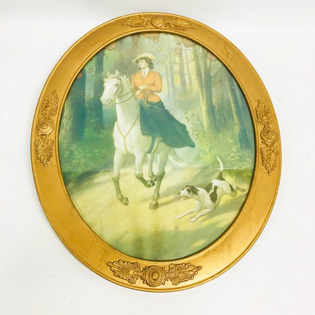 Late 19th Century Oval Gilt Wood Picture Frame With Glass For Sale - Image 4 of 4