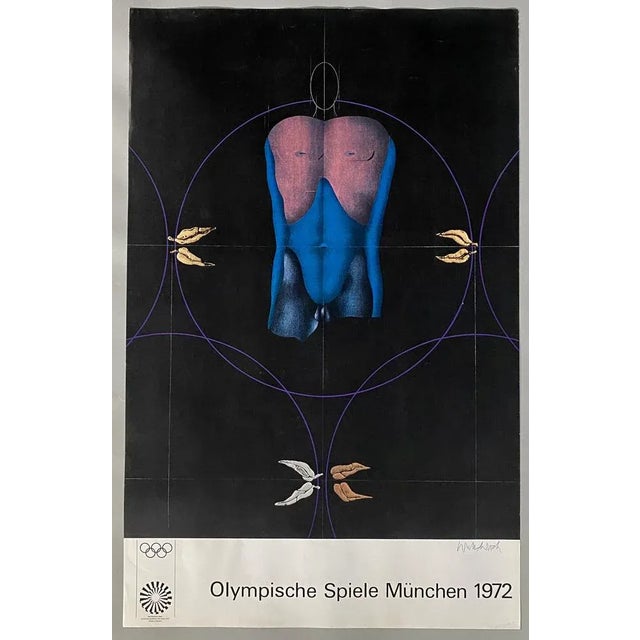 Munich Olympic Poster by Paul Wunderlich, 1972 For Sale - Image 3 of 6