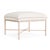 Brown Jordan Venetian Ottoman in Blush with Sea Salt and Dusty Pink Welt Cushions For Sale