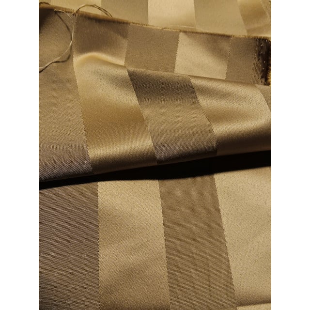 Clarence House Delisting Clarence House Italian Gold Tone on Tone Silk Fabric-1 2/3 Yards For Sale - Image 4 of 6