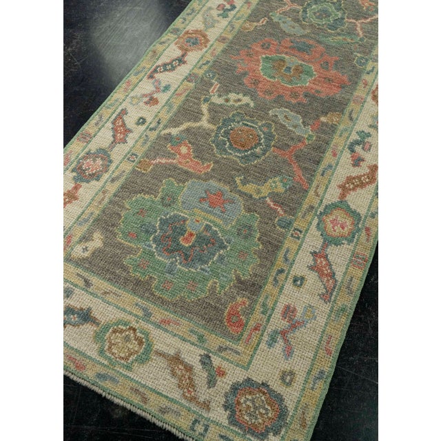Beige Turkish Oushak Rug 2'6" x 6'3" #20258 For Sale - Image 8 of 8