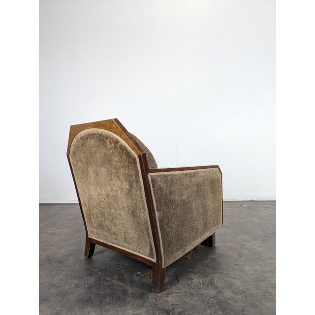 Wood Art Deco Mahogany Lounge Chair For Sale - Image 7 of 9