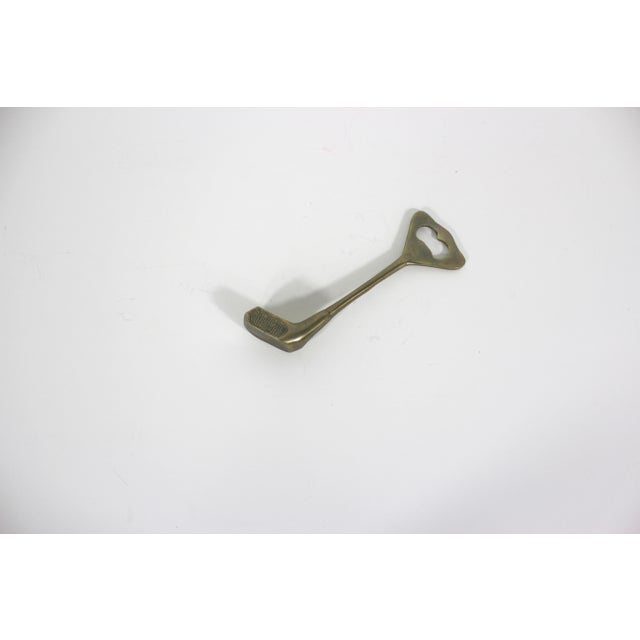 Vintage Solid Brass Golf Club Bottle Opener For Sale - Image 4 of 9