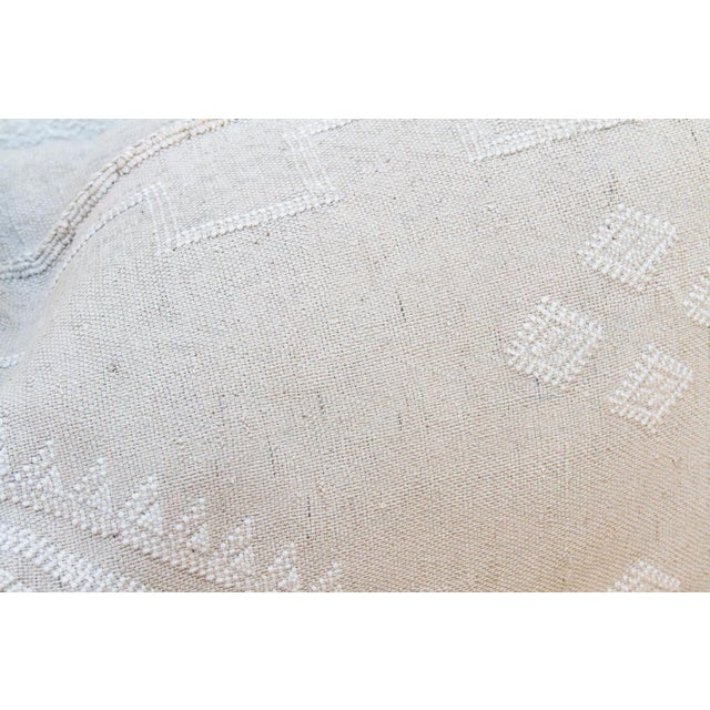 Linen Oasis Linen Oversized Lumbar Moroccan Pillow For Sale - Image 8 of 10