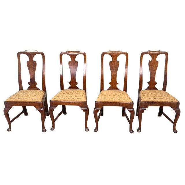 George I Walnut Dining Chairs, 1720s, Set of 4 For Sale - Image 6 of 15