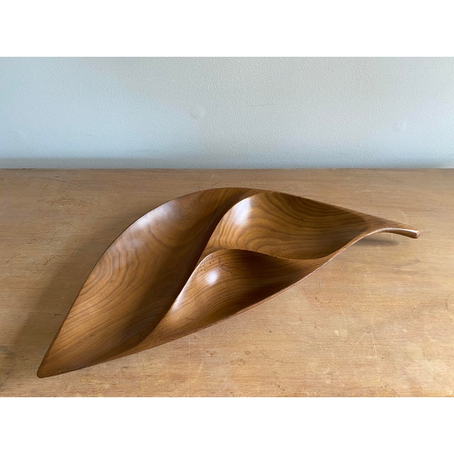 Wood Emil Milan Sculptural Walnut Bowl For Sale - Image 7 of 13