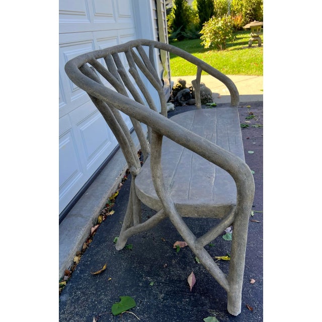 Vintage Artemis Faux-Bois Bench For Sale - Image 10 of 12