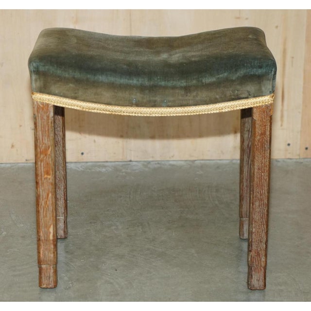 George Vi Coronation Stool in Limed Oak from Waring & Gillow, 1937 For Sale - Image 13 of 18