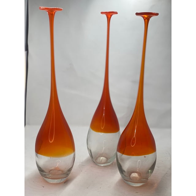 Mid-Century Modern Kamei Glass Solifleur Bud Vases - Set of 4 For Sale - Image 13 of 15