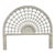 Vintage French Country White Bamboo Rattan Round Queen Headboard For Sale