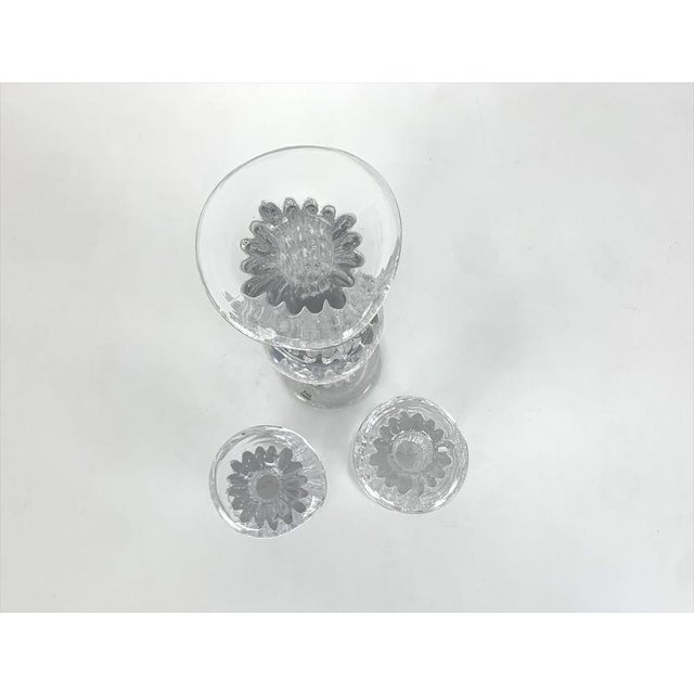 Glass Candlesticks by Göran Wärff for Kosta Boda, Sweden, 1970s, Set of 3 For Sale - Image 8 of 12