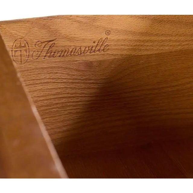 1960s Thomasville Mid-Century Modern Walnut & Cane Gentleman’s Chest / Highboy Dresser For Sale - Image 12 of 12