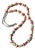 Vintage Native American Turquoise and Coral Beaded Necklace With Sterling Silver Clasp For Sale