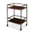 Industrial Leather Trolley Bar Cart For Sale - Image 9 of 9