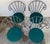 Late 20th Century 1960s Vintage Painted Wrought Iron Garden Chairs, Set of 4 For Sale - Image 5 of 12