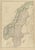 Antique Map of Sweden and Norway, 1860 For Sale