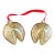 Vintage Gold Art Glass Christmas Ornament Fortune Cookies For Sale
