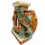Vintage Chinoiserie Celadon & Ochre Ceramic Elephant Glazed Plant Stands / Bookends For Sale - Image 4 of 10