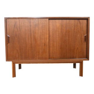Small Danish Modern Teak Credenza by Sven Ellekaer For Sale