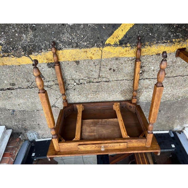 Brown Antique 19th Century Oak Desk or Drafting Table. For Sale - Image 8 of 10