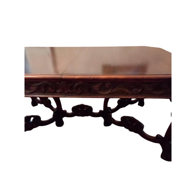 Antique Italian Renaissance Revival Carved Walnut Dining Room Banquet ...