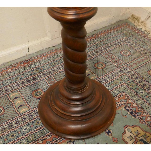 Late 19th Century 19th Century Carved Mahogany Pedestal Torchere, 1870s For Sale - Image 5 of 8