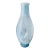 Vintage 1970s–1980s Murano-Style Handblown Art Glass Vase, 21" Tall Blue With Gold Silver Flecks For Sale