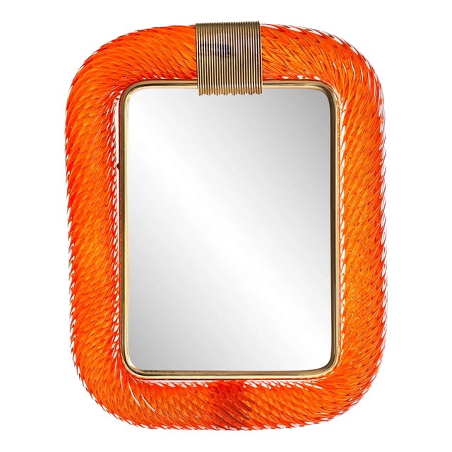 Ambertorchon Murano Glass Picture Frame by Simoeng For Sale