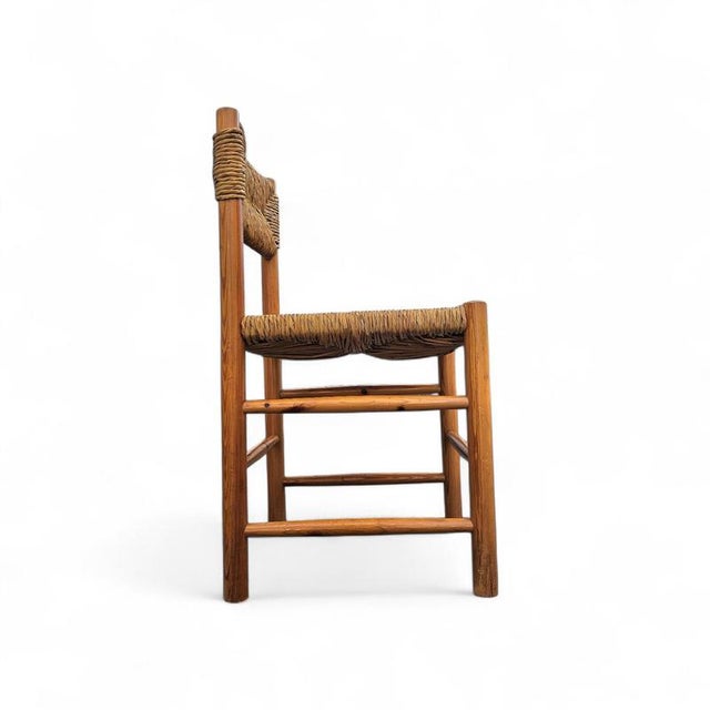 Vintage French Pine Dining Chairs, 1950s, Set of 2 For Sale - Image 9 of 18