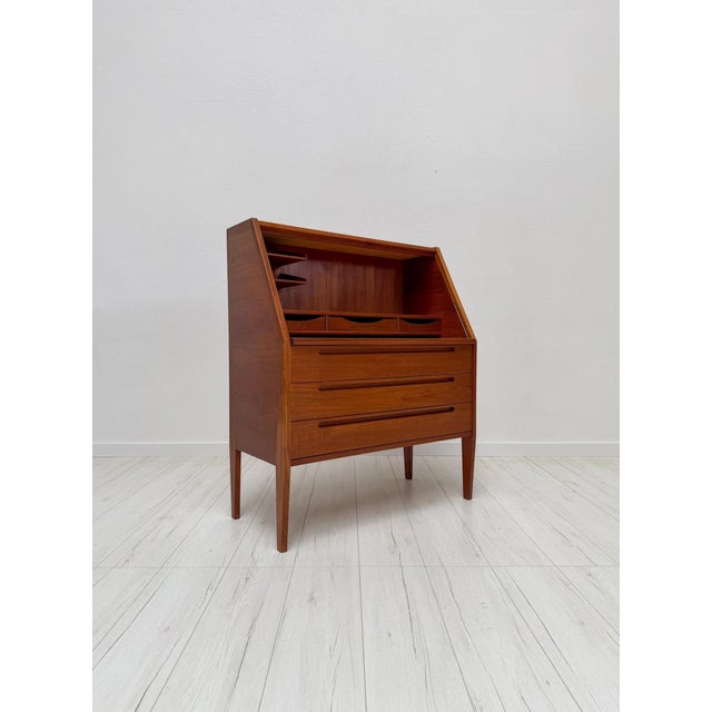 Mid-Century Modern Vintage Danish Teak Secretary Desk from Tørring Møbelfabrik, 1960s For Sale - Image 3 of 15
