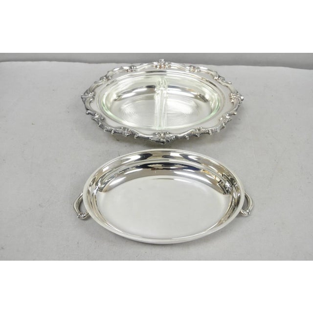 Vintage Victorian Silver Plated Covered Vegetable Serving Dish With Glass Liner For Sale - Image 10 of 13