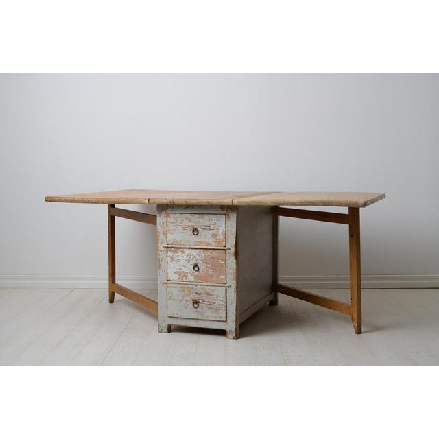 Antique Northern Swedish Country Table in Pine For Sale - Image 5 of 9