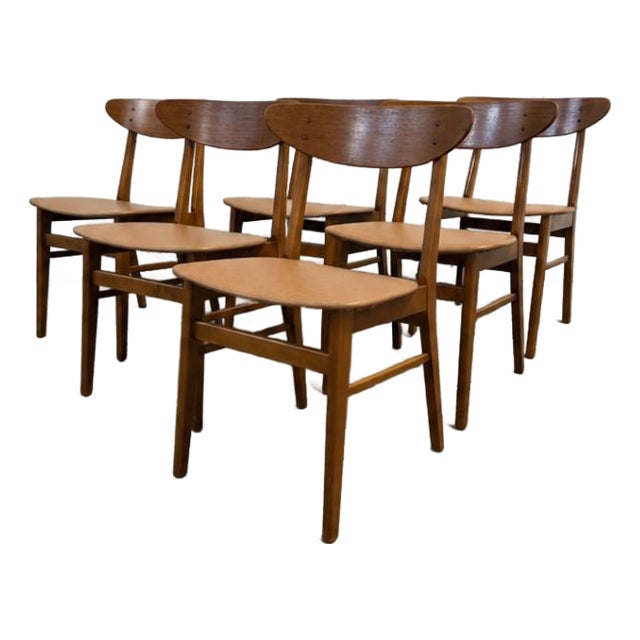 Set of 6 Vintage Danish Modern Teak Dining Chairs by Farstrup, Model 210 Thomas Harlev Design, 1960s For Sale