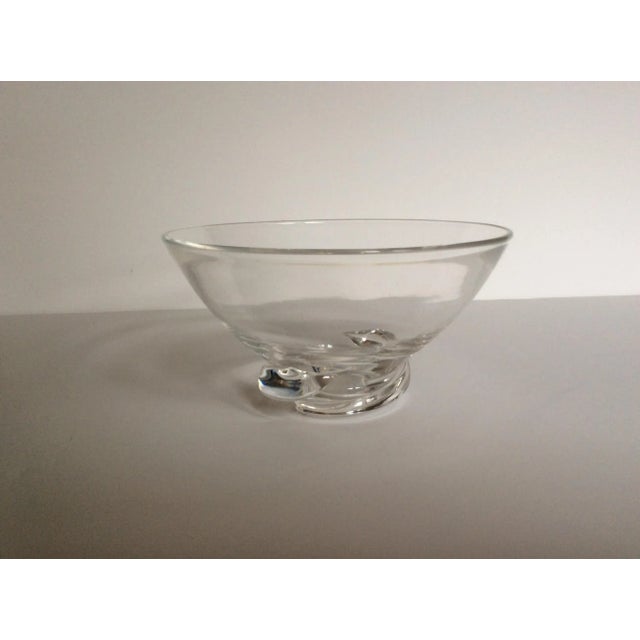 Vintage Clear Steuben Snail Bottom Crystal Bowl, Signed For Sale - Image 12 of 12