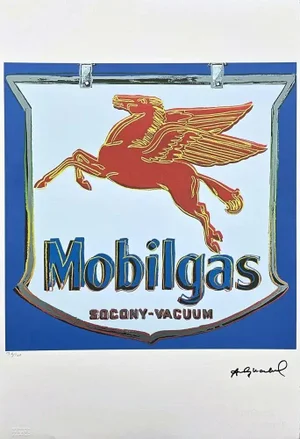 After Andy Warhol, Mobilgas Blue, 1980s, Lithograph