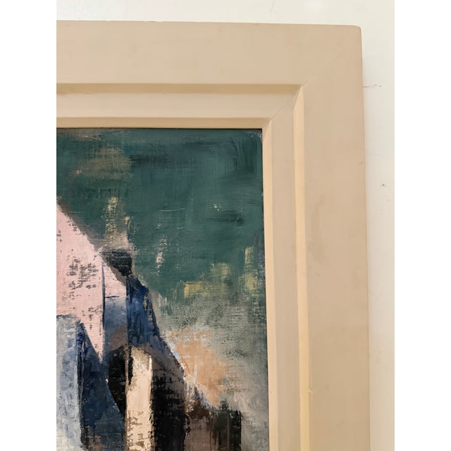 Matthew Whippman “Beton Piramide” Abstract Geometric Painting, Signed 1956, Pretoria Art Museum Provenance For Sale - Image 4 of 9