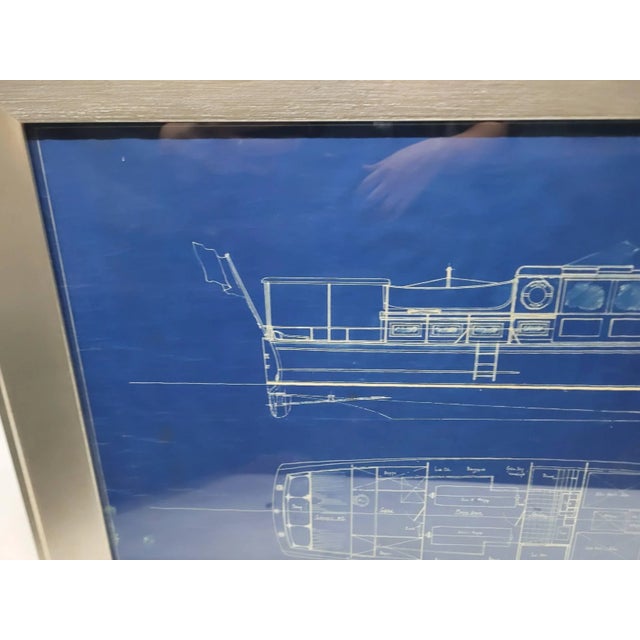 Glass Original Yacht Blueprint of an Eldredge-McInnis 55-Foot Express Cruiser Yacht For Sale - Image 7 of 11