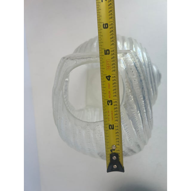 Large Vintage Nautilus Shell Glass Sculpture, 9" Hand Blown Art Glass For Sale - Image 18 of 18