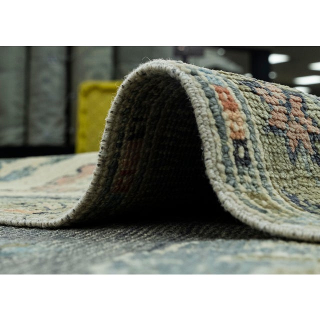 Textile Turkish Oushak Rug 9'10" x 13'10" #17181 For Sale - Image 7 of 8
