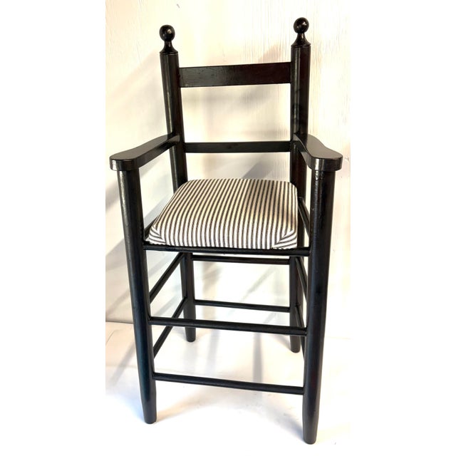 Wood Vintage French Country Child’s High Chair For Sale - Image 7 of 8