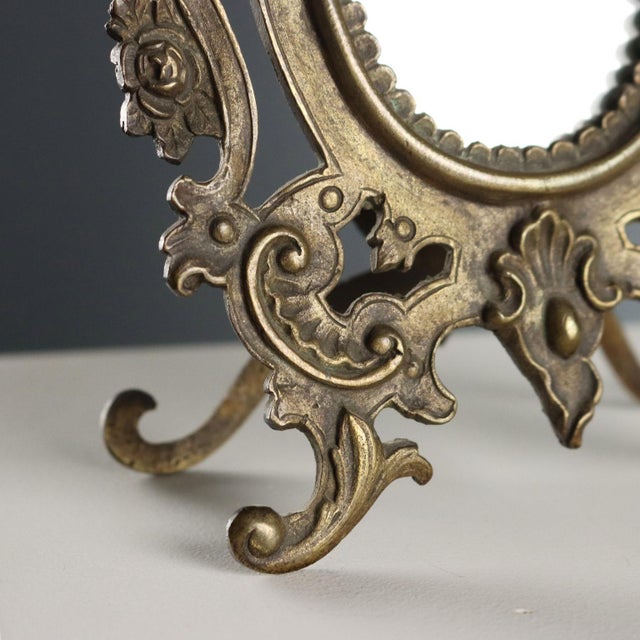 Small Bronze Table Mirror For Sale - Image 6 of 9