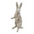 Vintage Italian Handmade Genuine Silver Standing Rabbit Figurine Miniature For Sale