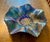 1910s Fenton Peacock Tail Blue Ruffled Dish For Sale - Image 12 of 12