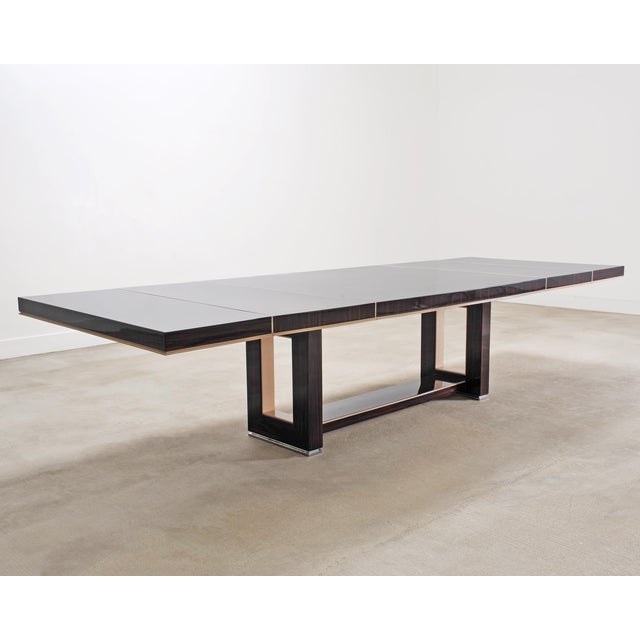 2000 - 2009 Dakota Jackson Macassar Ebony "Grand" Dining Table 11 Ft. For Sale - Image 5 of 18
