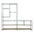 Rare Milo Baughman Style Chrome Glass Etagere Display Shelf Vintage MCM Shelving For Sale