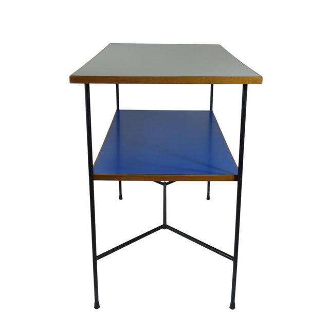 Mid-Century Modern Mid-Century Modern Italian Blue Formica Table by Giulio Zappa, 1950 For Sale - Image 3 of 12