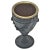 French Antique Cast Iron Cherub & Floral Goblet For Sale - Image 3 of 7