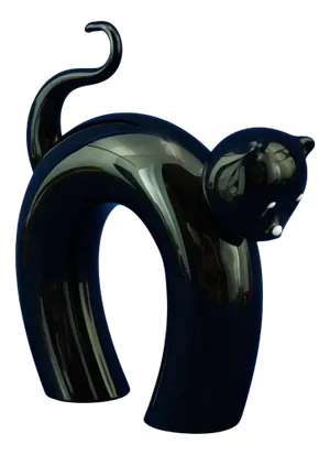 Sculpture Depicting a Cat in Black Murano Glass by Licio Zanetti for La Murrina, Italy, 20th Century